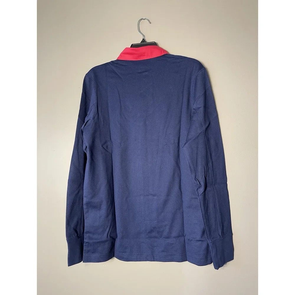 Adidas St. Louis Soccer Men's Team Issue Long Sleeve Polo Shirt Sz S Navy NWT